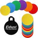 4inch & 9inch Poly Spot Markers for Agility Dot for Gym/PE Training, Dance, 6/12/24 Pcs Round Multiple Color & Size Rubber Non-Slip Spot Marker for Games, Floor Dots and Sport Activities