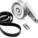 Bevinsee K-Series Adjustable EP3 Idler Pulley Belt Kit Compatible with Honda Civic RSX K20 Swap Silver