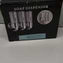 Shampoo and Conditioner Dispenser,Rocfinity Triple Stainless Steel Soap Dispenser Bathroom,Wall Mounted Shower Shampoo Dispenser 3 Chamber No Drill,1500ml/ 51 oz Toatl Bathroom Accessories