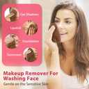 Natwag Makeup Remover Cloth, 6" x 6" Make Up Towels Reusable Face Cloth for Washing Face, Makeup Remover Pads Microfiber Face Washcloth with Mesh Bag, Just Water, 12 Pack, Brown