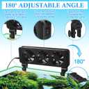 Tujoe 2 Pcs Aquarium Chillers Fan 3 Head Adjustable Fish Tank Cooling Fan with Timer, 5 Wind Speeds, Quiet Operation for Freshwater & Saltwater Tanks
