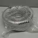 1"id-10ft PVC Reinforced Tubing Steel Wire Suction Flexible Hose Vinyl Tubing Heavy Duty PVC Vacuum Hose Drain Fuel Oil Gas Water for Marine Bilge Pump Pond Spa