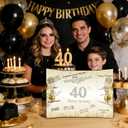 40th Birthday Guest Book- Happy 40th Birthday Alternative Signature Book for Women & Men, Elegant Memory Keepsake Journal, 40th Birthday Party Decorations & Gifts