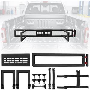 Truck Bed Divider Compatible with Ford F150 Accessories 2015-2023 | Truck Bed Organizer, Cargo Organizer Panel, Aluminum Alloy Luggage Divider Cargo Manager