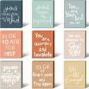 9 Pcs Mental Health Awareness Wall Decor, Positive Affirmations Signs for Therapist Office, Counselor Desk, Classroom & Home, Motivational Gifts for School Office Decor