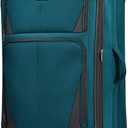 U.S. Traveler Aviron Bay Expandable Softside Luggage with Spinner Wheels, Teal, Large 31-Inch