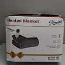 Homemate Electric Heated Blanket Twin Size - 62"x84" Heating Blanket Twin Size 1/2/4/6/8 Hours Auto-Off 10 Heat Level Over-Heat Protection Flannel Sherpa ETL Certification (01 - Light Grey)