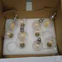 FLSNT 60W Equivalent LED Globe Candelabra Bulbs, Dimmable G16.5 LED E12 Chandelier Light Bulbs, 550LM, CRI90, 5.5W, AC 120V, 10 Pack, 2700K Soft White