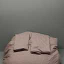 Bedsure Comforter Set - Cotton Fabric with Microfiber Inner Fill, Pink Clay Soft Bed Set for All Seasons, 3 Pieces, 1 Comforter (82" x 86") and 2 Pillow Cases (20" x 26")