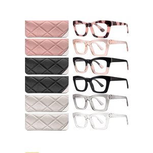 CCVOO Stylish Reading Glasses for Women, Eyeglasses, Blue Light Readers for Women, Computer Eye Glasses, Cheaters Pack of 6