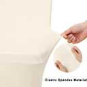 Smiry 2 Pack Spandex Table Cloth 6FT, Elastic Fitted Stretch Tablecloths, Washable and Wrinkle Free Rectangular Patio Table Cover for Outdoor, Wedding, Banquet & Parties (Beige, 72Lx30Wx30H Inch)