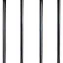 GeilSpace 30" Industrial Pipe Table Legs, Metal Pipes and Flanges for Custom Vintage Tables and Furniture, Rustic DIY Desk Legs, Shelf Support, Set of 4 (1"  30", Black)