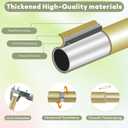 Gold Double Curtain Rod For Windows 28 to 48 Inch, 1 Inch Diameter Heavy-Duty Adjustable Dual Curtain Rod with Decorative Gold Foil Finials, Double Curtain Rod for Bedroom and Living Room