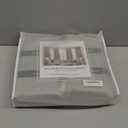 100% Blackout Curtains for Bedroom, Double Layer Grey Curtains, Black Out Curtain 96 inch Long with Sheer Overlay for Living Room, Room Darkening Window Drapes with Grommet, 52" W x 96" L