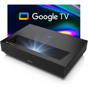 WEMAX Nova Pro 4K Ultra Short Throw Projector, 150" ALPD Laser TV with Smart Google TV, 2100 ISO Lumens, Dolby Audio, UST Projector for Movie, WiFi Bluetooth, Built in Google Assistant (Black)