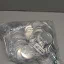 300 Pieces Blank Button Making Supplies Round Badge Parts Metal Pin Badge Kit for Button Maker Machine, Including Metal Shells Back Cover and Clear Film(3 Inch,Silver)