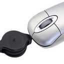 Mini USB Wired Mouse,Retractable Cable Tiny Small Mouse for 3-8 Years Kids Children,1600 DPI Optical Compact Travel Mice with 2.3-Foot USB Cord for Kid Laptop Computer (Silver)