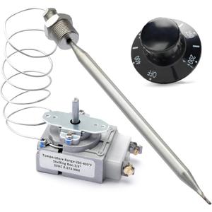 RX-2-24 Thermostat for Deep Fryer with 3/8" Mpt Stuff Box Replacement for Atosa 301030004 RX-10-24 RX-2-30 RX Millivolt Thermostat 00-913153 Replacement for Adcraft deep Fryer 200-400F with 3/8"