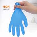 3 x Disposable Nitrile Gloves, 5 Mil Thickness Latex-Free & Powder-Free Food Safe, Cooking, Cleaning Gloves (Blue of 50)