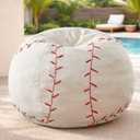Sports Baseball Bean Bag Chair - Giant Bean Bag Chairs for Adults and Kids - Oversized Bean Bag Sofa Couch with Filler - Plush BeanBag Furniture for Living Room Bedroom Dorm Office - 44 Inch