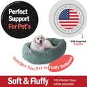 Majestic Pet Micro Velvet Dog Bed, 40 Inch Large, Round, Washable, Azure