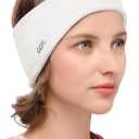 GOT Sports Ear Warmer Headband for Women - Fleece Running Headband Ear Covers for Cold Weather - Ski Cycling Ear Muffs for Winter (White)