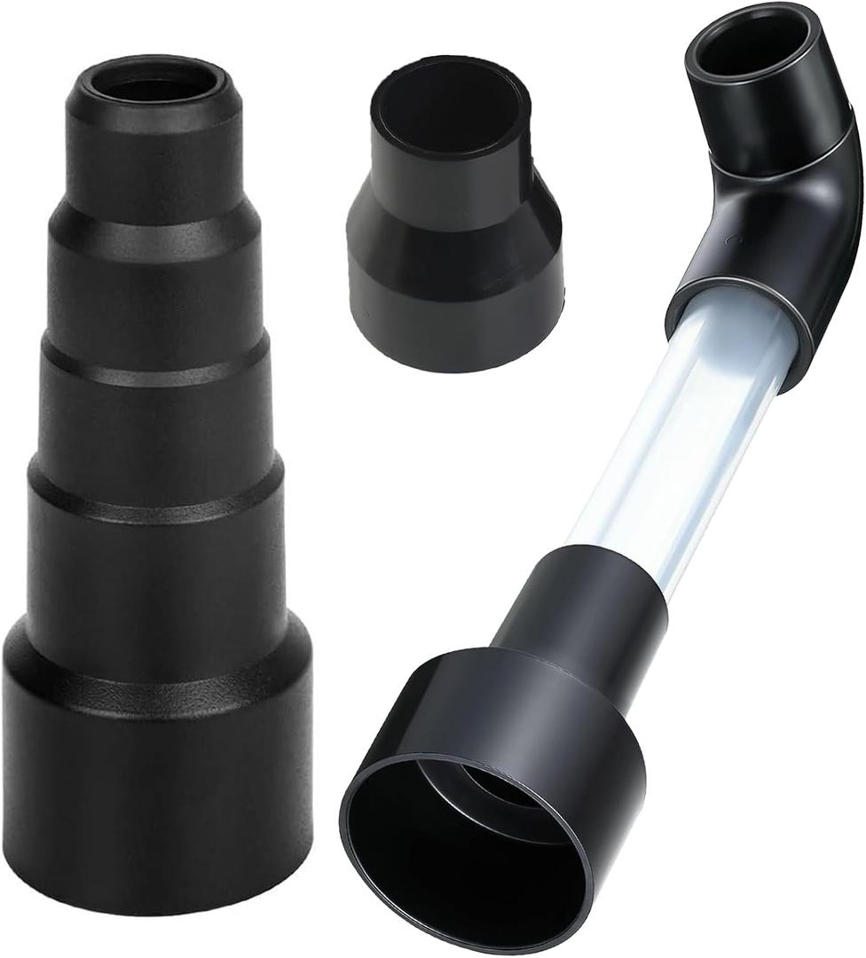 Wet Vac Attachment AC Drain Line Vacuum Adapter to Unclog and Evacuate A/C HVAC Drain Lines, Universal Hvac Ac Drain Line Cleaner Tool Vacuum Hose To PVC Pipe DN25 1 Adapter (Black, 1 IN)