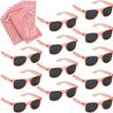 Sparkle and Bash Set of 12 Bachelorette Sunglasses for Bridal Shower, Bridesmaids Gifts for I Do Crew, Bachelorette Party Favors, Engagement Celebration, Wedding, Velvet Pouch Included (Pink)