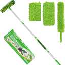 Ceiling Fan Cleaner Duster with 6 Ft/72'' Extension Pole High Ceiling Fan Blade Cleaning Tool Microfiber Duster Reusable Pads for Cleaning Ceiling Fan, Baseboard, Blind, Cobweb, Molding