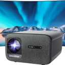 OmniStar L80 4K Supported Projector, Native 1080P Mini Projector with WiFi and Bluetooth, 1500 ANSI Lumens, Auto Focus & Auto Keystone, 2x15W Speakers, 200" Display, HDMI/USB/TV Stick Compatible