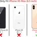 NITITOP Compatible for iPhone Xs Max Case Cute Clear Flower Floral Leave Curly Pink Wave Frame Shape Wavy Shockproof Soft TPU 2 in 1 Protective Phone Cover for Women Girl - Pink