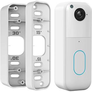 Blink Doorbell Mount, Adjustable (15 to 45 Degrees) Corner Mount, No-Drill Mounting Bracket for Blink Doorbell Camera(1st & 2nd Gen), Wide Viewing Angle Mount, White