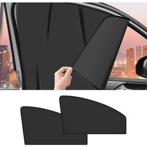 Driver Side Window Sun Shade 2PCS Car Magnetic Window Shades for Baby and Privacy, Car Windows Curtains Covers Front Side Glass 99% UV Protection Magnetic Blackout Windows Cover Tint