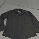COOFANDY Mens Dress Shirts Wrinkle Free Long Sleeve Button Down Shirt Formal Business Shirts  Grey L