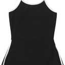 SweatyRocks Women's Casual Backless Shorts Romper Halter Sleeveless Basic Romper Jumpsuit Overalls (X-Large, Black)