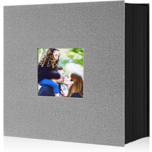Ywlake Photo Album 4x6 600 Pockets Photos, Linen Cover Large Picture Albums Holds 600 Horizontal and Vertical Photos Grey