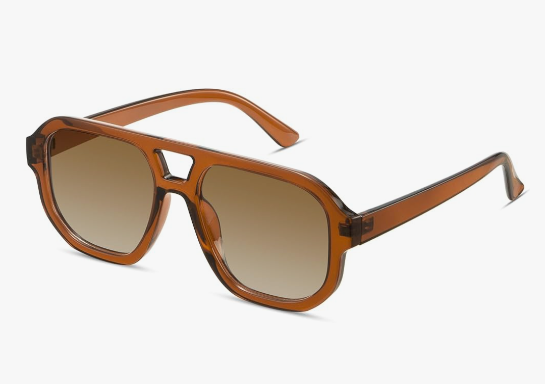 livho Trendy Polarized Square Aviator Sunglasses Women Men Square Eyewear Frame, Retro Sun Glasses for Women Men 2025 Shades