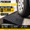 2 Pack 4'' Rise Rubber Curb Ramp,Heavy Duty, 11000lbs Capacity,Threshold Ramps, Car Slope Ramp for Loading Dock Bike Vehicle Warehouse Sidewalk Wheelchair (4" H)