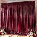 30x10ft Burgundy Glitter Backdrop Curtain for Parties, Wrinkle Free Satin Photo Backdrop Drapes 6 Panels 5x10FT Shimmer Back Drop Cloth for Wedding Birthday Baby Shower Photography Background Decor