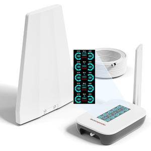 Cell Phone Booster for Home, Smart LCD Display, Cell Phone Signal Booster Up to 5,000 Sq.Ft, Boost 5G & 4G LTE for All U.S. Carriers -Verizon, AT&T, T-Mobile & More,FCC Approved