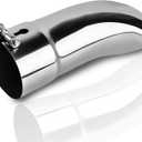 Mupera 2.5 Inch Inlet Turn Down Exhaust Tip, 2.5" Outlet, 9" Long Stainless Steel Professional Turn Down Tailpipe Tip with Bolt-On for all 2.5 Inch Outside Diameter Tailpipe