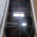 Full Length & Floor Mirror 71" x 32" Window/Wall Decorative Mirrors, Aluminium Framed Window Pane Mirror, Arched Top Wall Mirror for Entryway Living Room, Bedroom, Fireplace (Black)