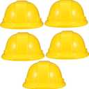 TOYANDONA 5pcs Kids Construction Hat Yellow Plastic Childrens Hard Hat Toy Construction Worker Helmets for Kids Dress Up Costume Child Party Hat
