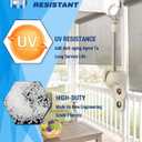 Bungee Kit for Coolaroo Outdoor Roller Sun Shade Replacement Parts,Shade Tie Downs(5set,Begie) (Beige)