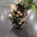 Ling's moment 41" Tall Ground Flowers for Wedding Decor, 2pcs Free Standing Artificial Flowers Arrangements, Aisle Chair Backdrop Decoration for Garden Arch Entryway Ceremony Reception, Blush & Cream