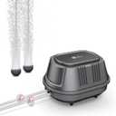 AquaMiracle Aquarium Air Pump 3W/6W/10W, Super Quiet Powerful Fish Tank Air Pump with Double-Layer Sound Insulation, Adjustable Pond Aerator Pump, High Efficiency Oxygen Supply for Aquariums