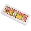 RIFMEAE 12-Pack 16" x 6.5" x 2.5" Cookie Boxes with Window, White Bakery Boxes, Strawberry boxes, Long Treat Boxes for Strawberries and Pastries