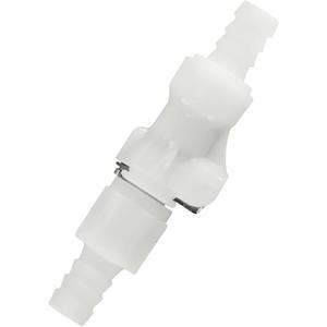 1/4" 3/8" 5/16" Plastic Hose Barb In-Line Quick Connector, Quick Release Vacuum Disconnect Coupling, Shut-Off Valved Insert Tube Quick Connect Fittings (1 Male+ 1 Female)(3/8") (3/8 Inch)
