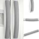 Refrigerator Door Handle Covers, Set of 5, Adjustable Appliance Handle Covers, Keep Your Kitchen Clean, Microwave Oven Stove Dishwasher Handle Protector, Non Slip Fridge Handle Cover (Gray)