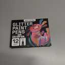 ARTISTRO 12 Glitter Paint Pens Sparkly and Shiny for Rock Painting, Stone, Ceramic, Glass, Wood, Fabric, Scrapbooking, DIY Craft Making, Coloring, Acrylic Glitter Markers, Medium Tip 3.0mm